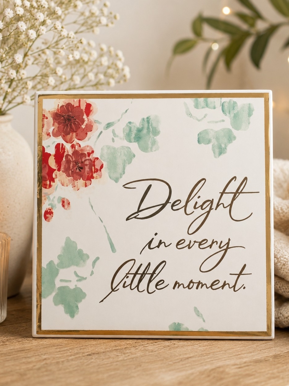 'Delight in Every Little Moment' Decorative Ceramic Box